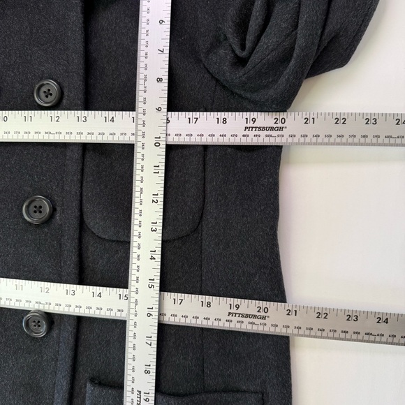 J Crew Pea Coat Double Breast Size 8 Lucinda Stadium 100% Wool Pockets Casual - Picture 12 of 16